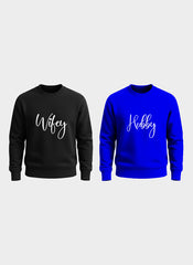 Wife Hubby Matching Couple Hoodies