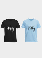 Wife Hubby Matching Couple T-Shirt