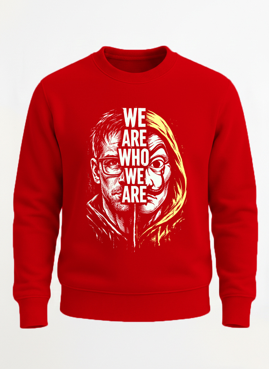 Customized we are who black sweat shirt