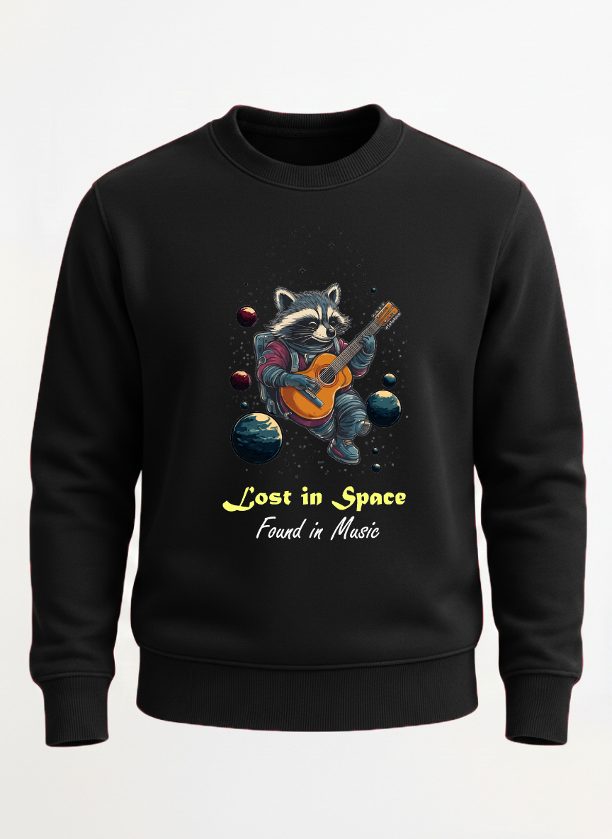 Lost In Space Found in Music sweatshirt