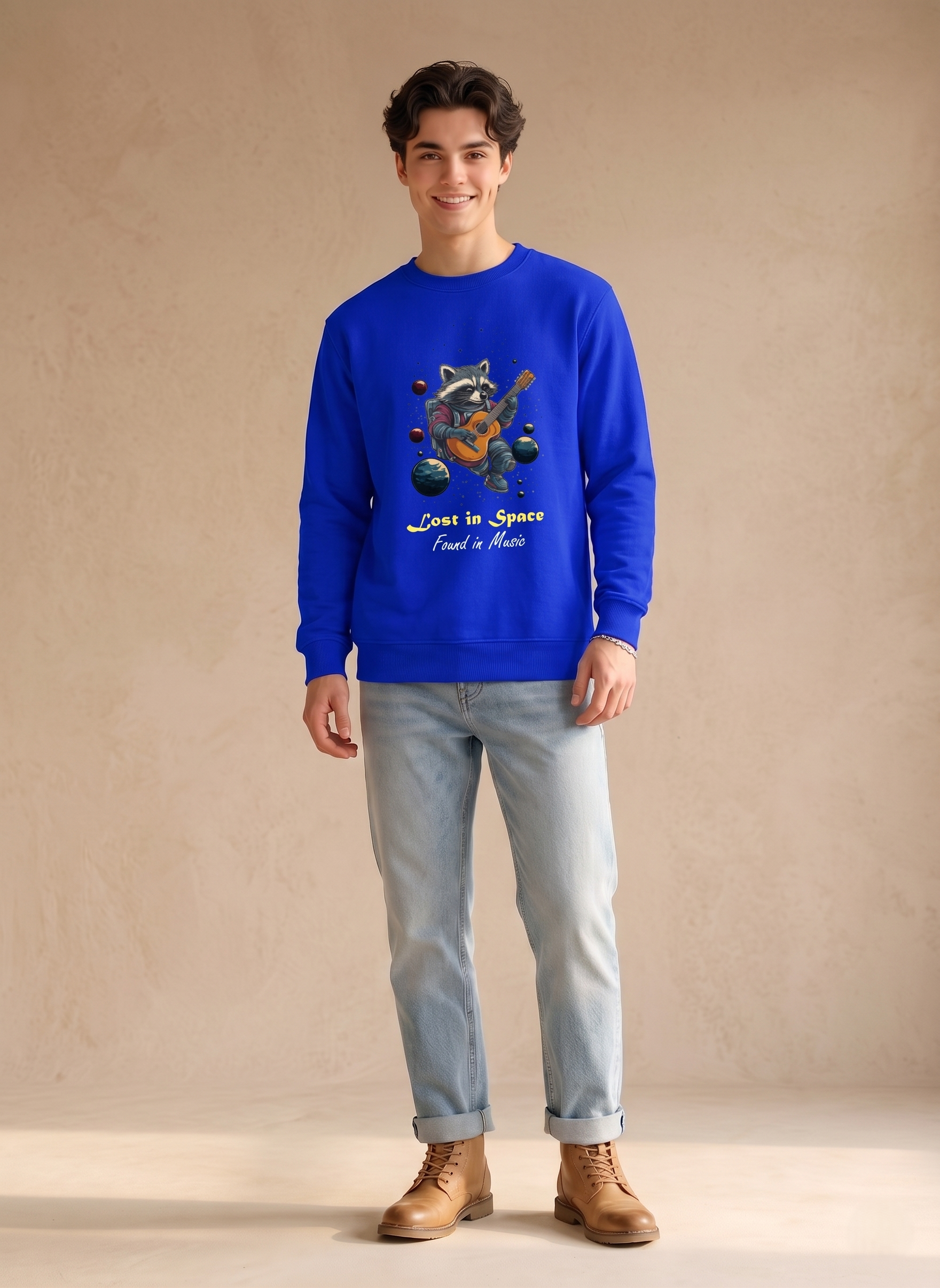 Lost In Space Found in Music sweatshirt