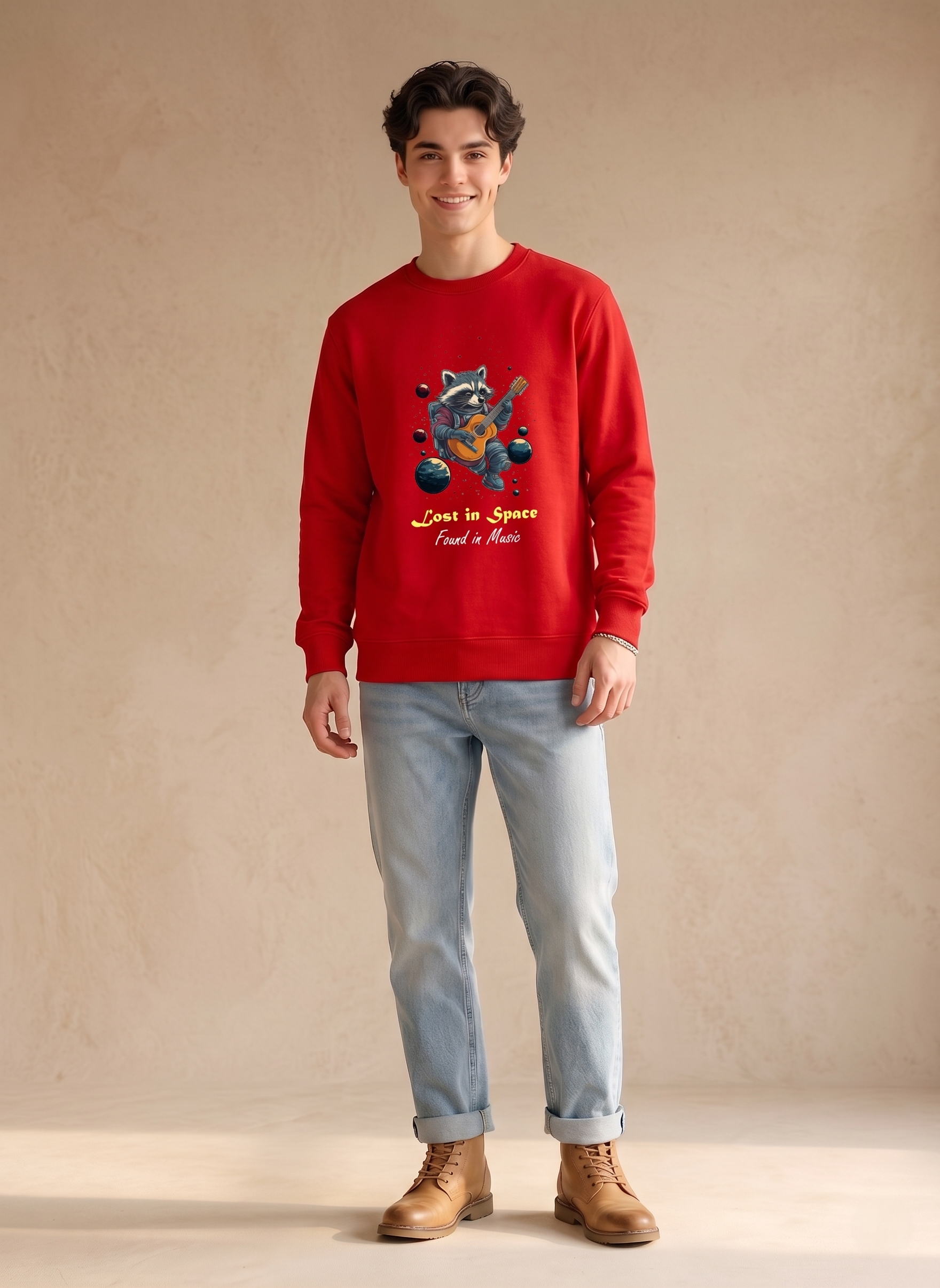 Lost In Space Found in Music sweatshirt
