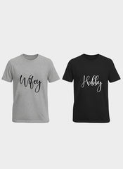 Wife Hubby Matching Couple T-Shirt